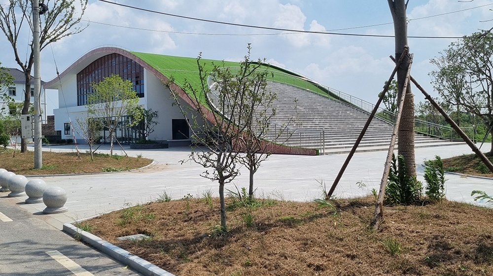 砂浆快干防水乳液-浙江平湖文旅生态园建筑房顶防水工程