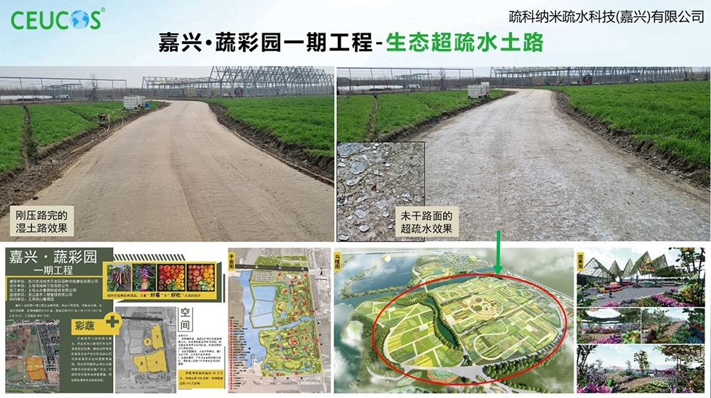 浙江嘉兴蔬彩园生态超疏水土田间路